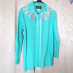 Bob Mackie Wearable Art Western Button Up …